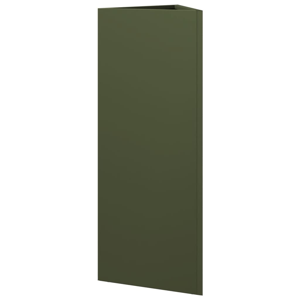Jardinera Triangular Acero Verde Oliva 30x26x75 Cm_5