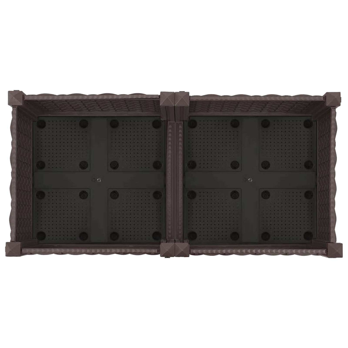 Macetero De Jardín Con Ruedas Marrón 80 X 40 X 29 Cm Pp_4