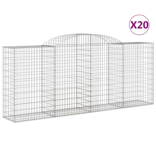 Cestas Gaviones 20 Uds Forma De Arco Hierro 300x50x120/140 Cm_0