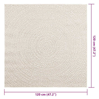 Vidaxl Alfombra Zizur Apariencia Yute Interior Exterior Crema_2