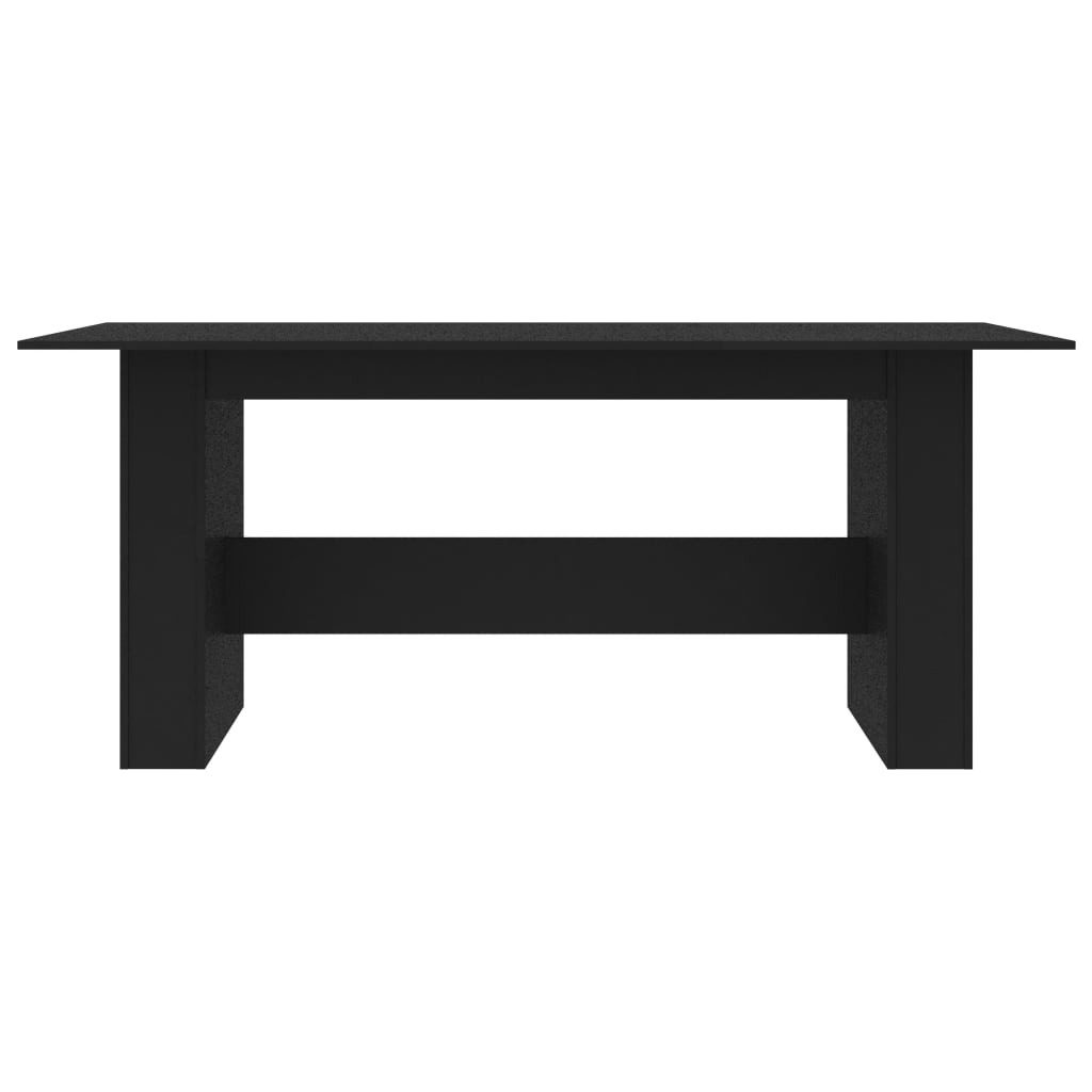 Mesa De Comedor De Madera De Ingeniería Negro 180x90x76 Cm_2