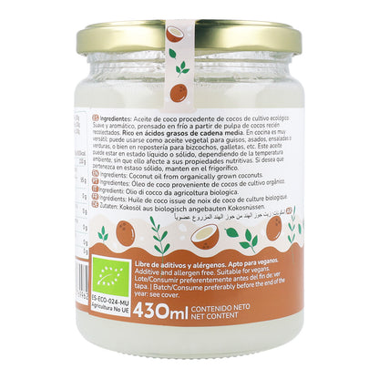 Embalagem 2x Óleo de Coco Planeta Huerto 430 ml