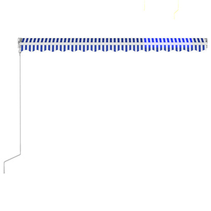 Vidaxl Toldo Automático Retráctil Azul Y Blanco 450x300 Cm_4