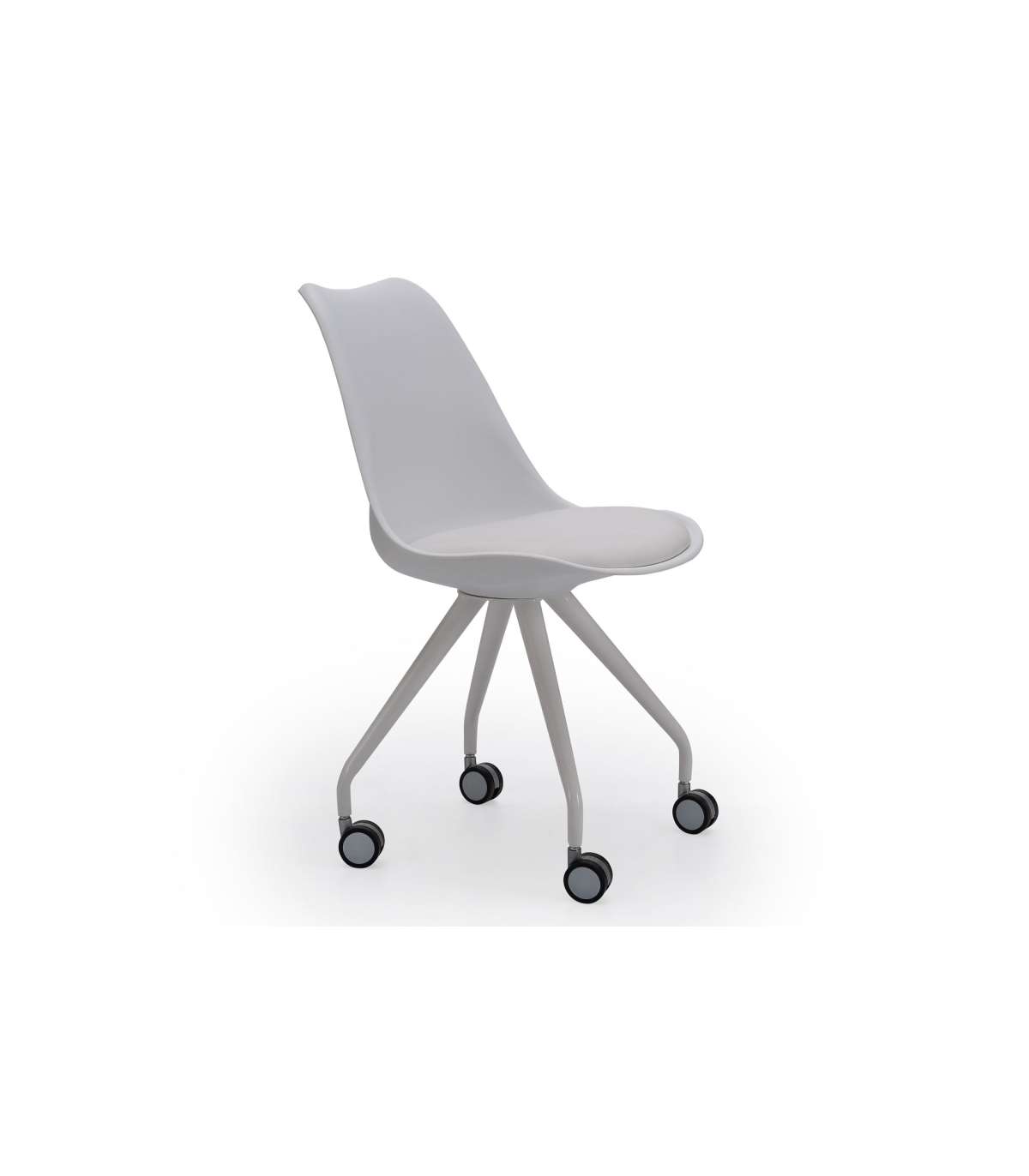 Pack De 2 Sillas De Oficina Elevable Rania Acabado Blanco, 48.5cm(ancho ) 82cm(altura) 52c_0