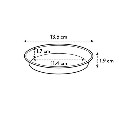 Prato de panela Green Basics Elho Antracite 17 cm