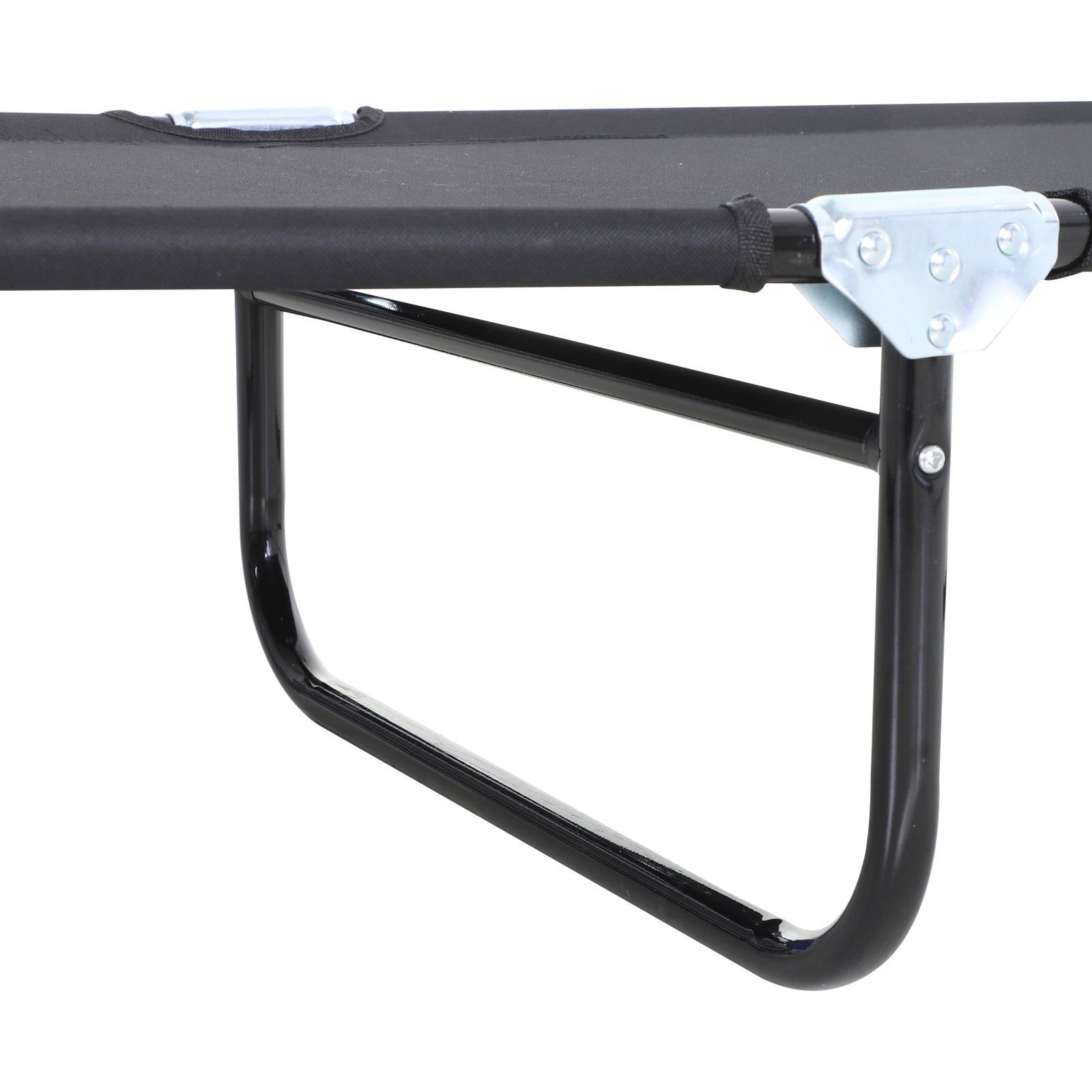 Outsunny Tumbona Plegable Reclinable Ajustable De 5 Posiciones 188x56x28cm Negro_3