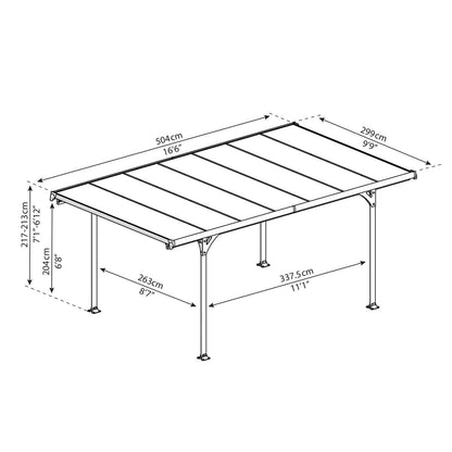 Carport Verona alumínio 504x299 cm Canopia da Palram