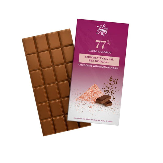 Chocolate Con Sal Rosa De Himalaya 77% Maya Organic 75g_0