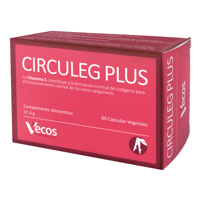 Circuleg Plus VECOS (60 cápsulas) | Piernas ligeras y Prevención de Varices | Uva, Rusco, Ginkgo y Vitamina C_0