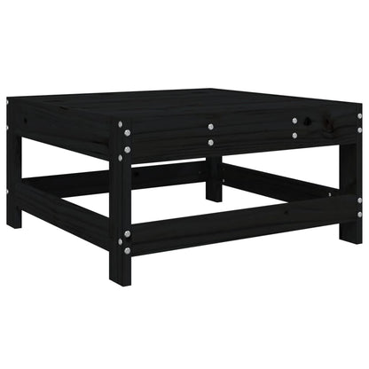 Vidaxl Juego De Muebles De Jardín 7 Piezas Madera Maciza De Pino Negro_4