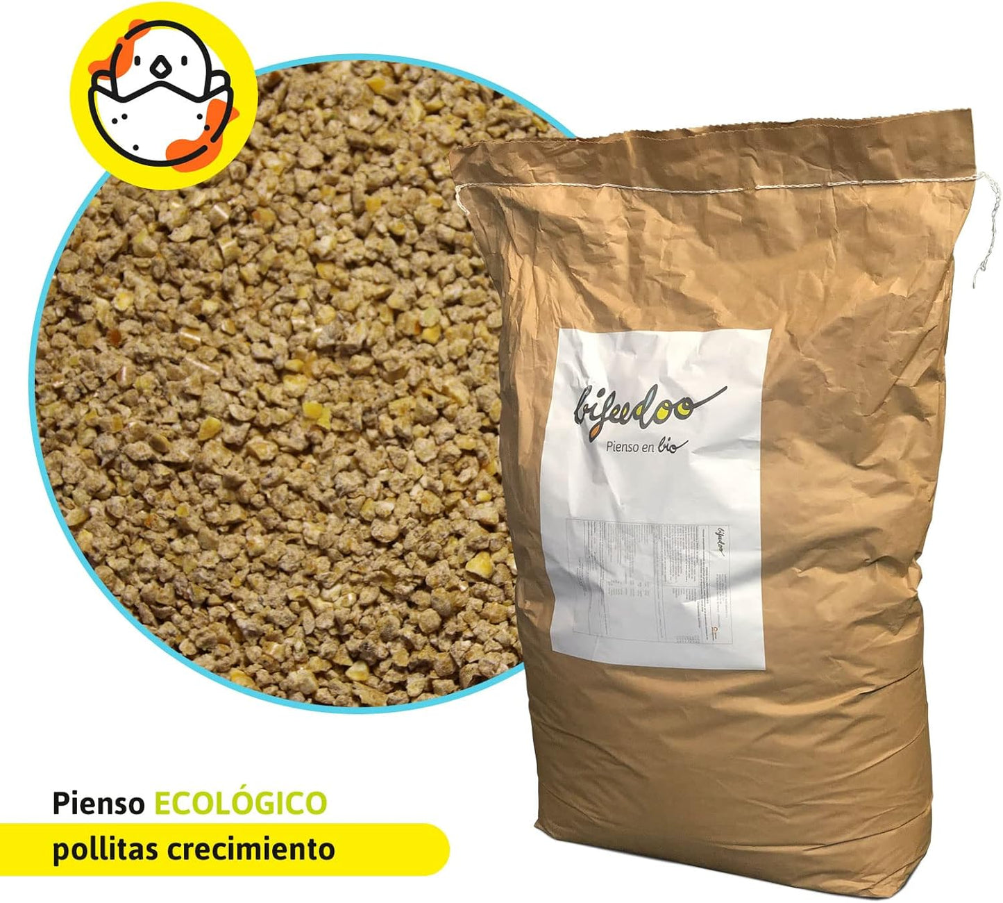 Pienso ECOLÓGICO para Pollitas Crecimiento 20kg – Alimentación Natural y Equilibrada_1