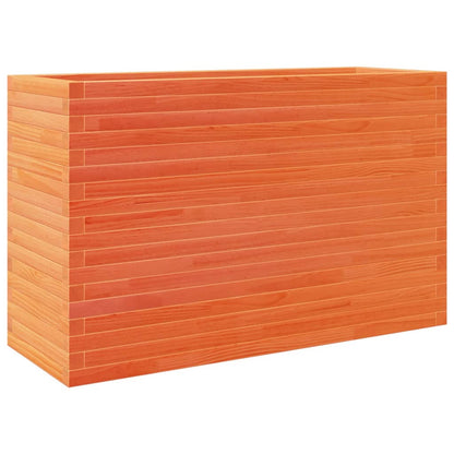 Jardinera Madera Maciza De Pino Marrón Cera 110x40x68,5 Cm_0