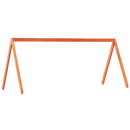 Techo De Cama Infantil Madera Maciza Pino Marrón 209x95,5x88 Cm_5