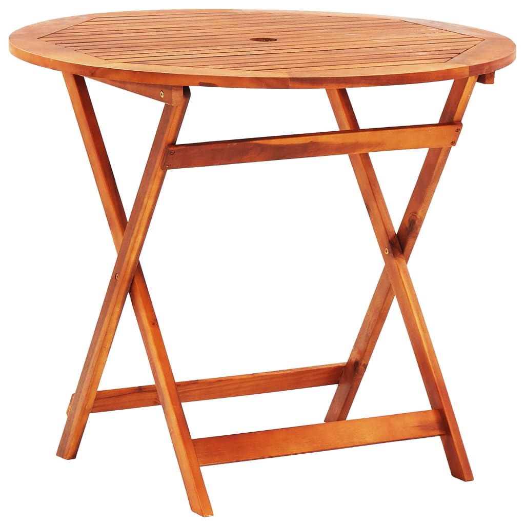 Set De Comedor De Jardín Plegable 5 Pzas Madera Eucalipto / Vetonek_3