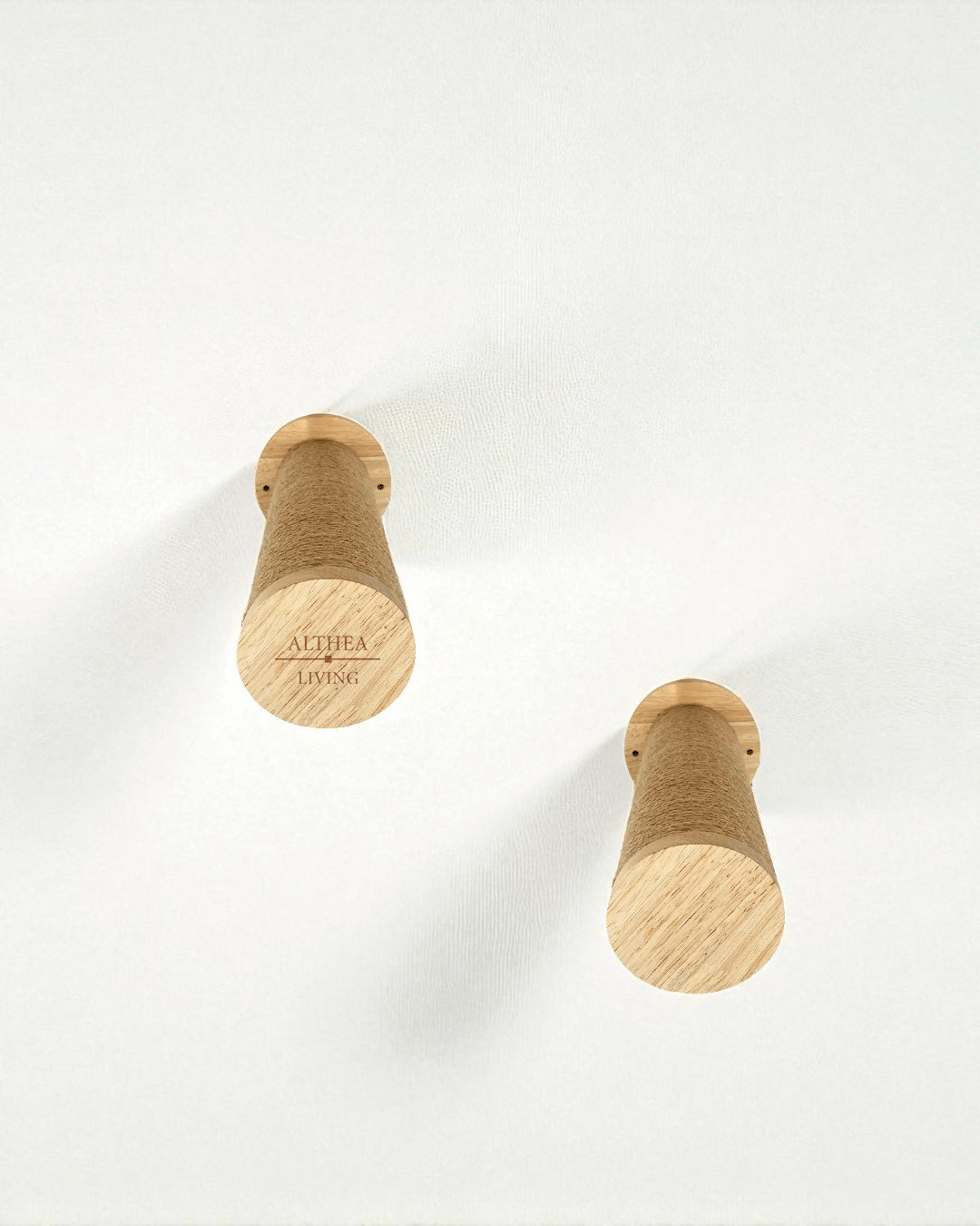 Estante De Escalada Para Gatos Coral, Set De 2 Piezas, Madera De Roble Y Yute_0