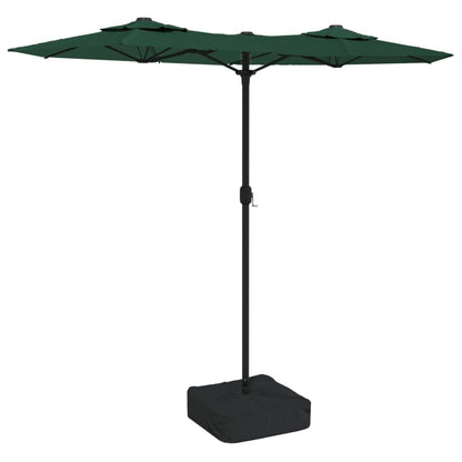Vidaxl Sombrilla Doble De Jardín Verde 316x145 Cm_0
