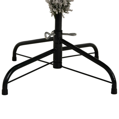 Vidaxl Árbol De Navidad Artificial Con Bisagras Y Nieve Flocada 180 Cm_4