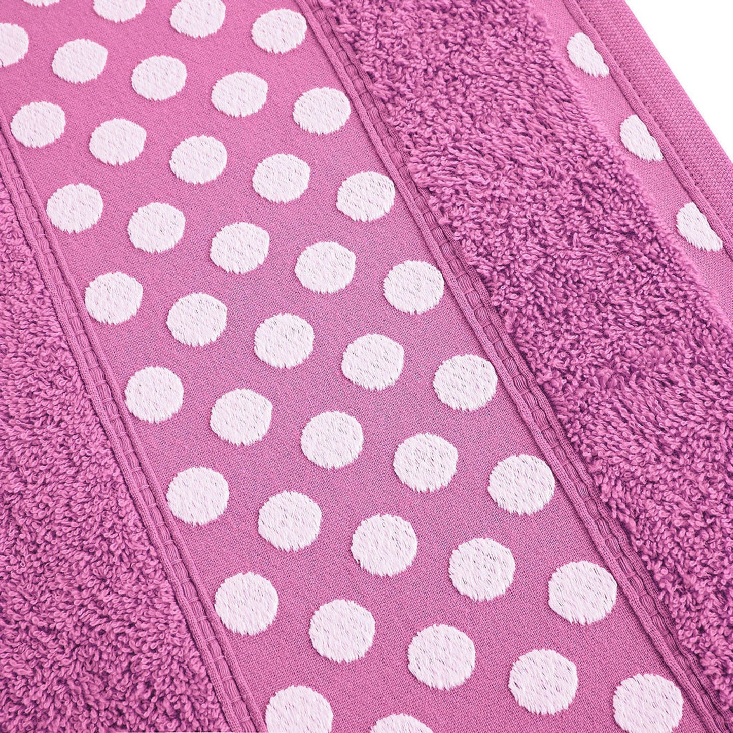 Juego De 3 Toallas De Baño De Algodón De Rizo 450 Gr/m2, De 50x30; 100x50; 150x100 Cm., Color Fucsia_4