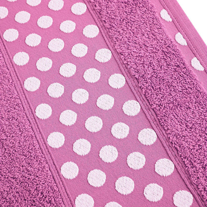 Juego De 3 Toallas De Baño De Algodón De Rizo 450 Gr/m2, De 50x30; 100x50; 150x100 Cm., Color Fucsia_4