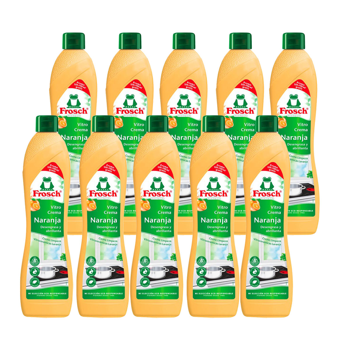 Embalagem de 10 placas de cerâmica Frosch laranja 500 ml