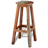 Taburete De Bar Madera Maciza Reciclada