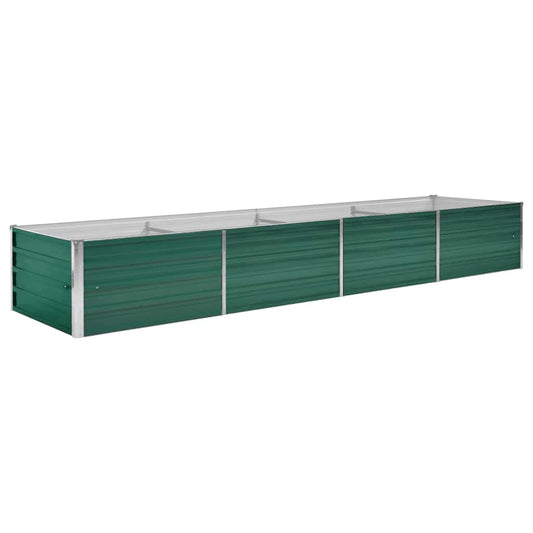 Arriate De Jardín De Acero Galvanizado Verde 320x80x45 Cm_0