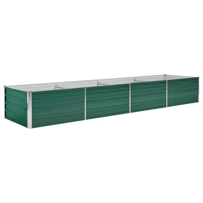 Arriate De Jardín De Acero Galvanizado Verde 320x80x45 Cm_0
