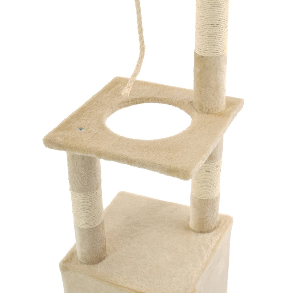 Vidaxl Rascador Para Gatos Con Poste Rascador De Sisal 109 Cm Beige_4