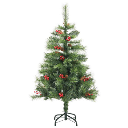 Vidaxl Árbol Navidad Artificial Con Bisagras 150 Led Y Bolas 120 Cm_4