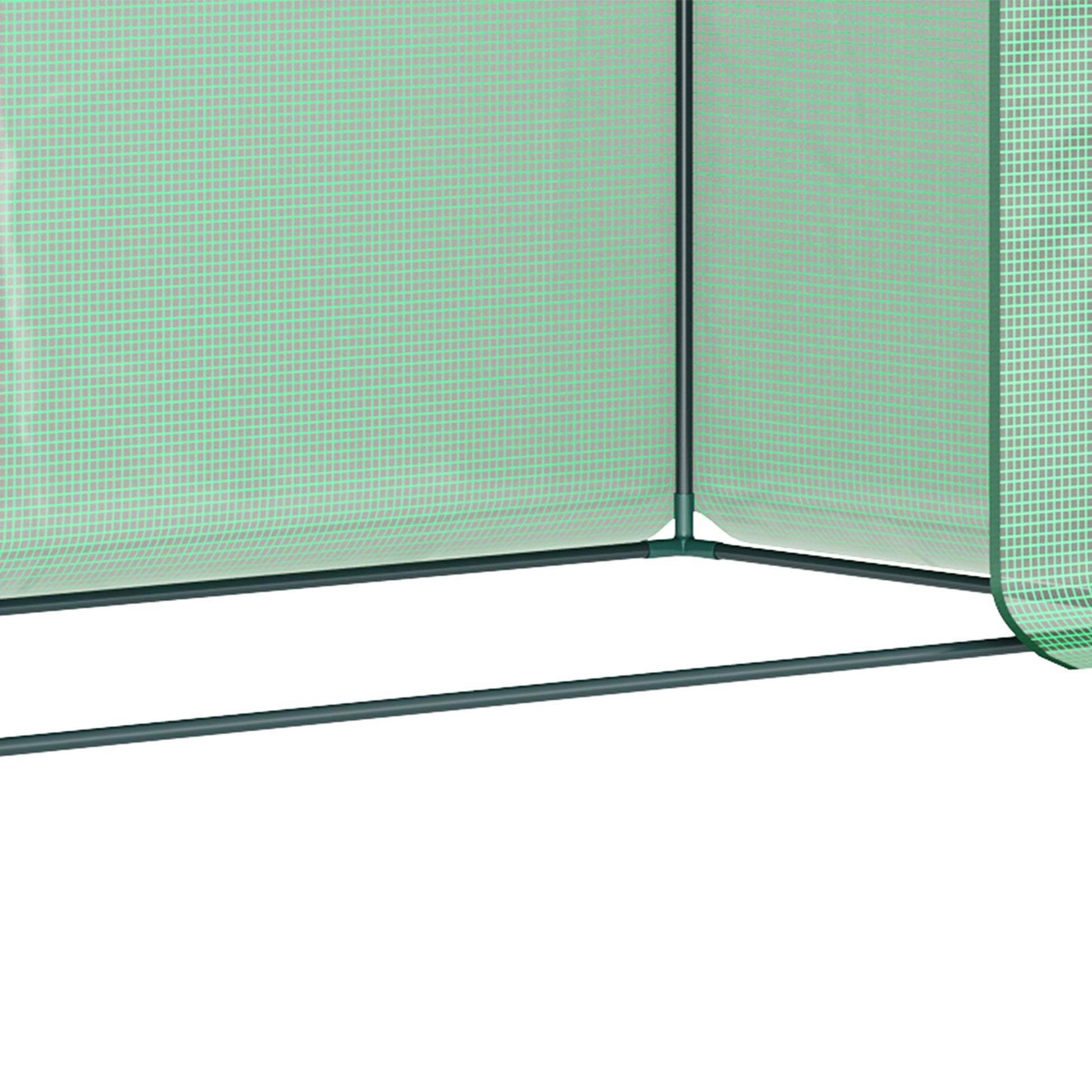 Outsunny Invernadero Pequeño Con Ventanas Para Cultivar Tomates Verde_4