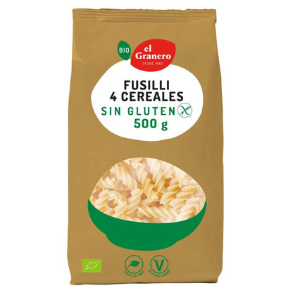 Fusilli 4 cereais sem glúten El Granero, 500 g