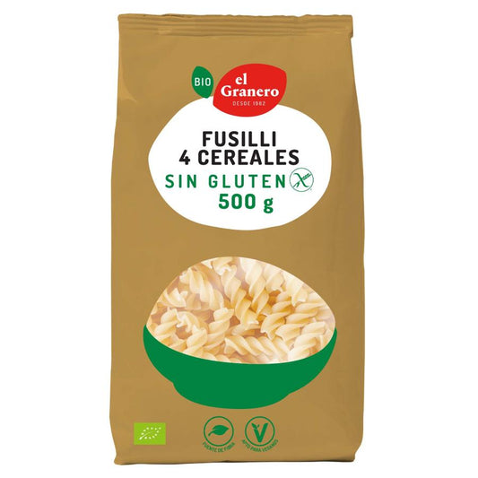 Fusilli 4 cereais sem glúten El Granero, 500 g