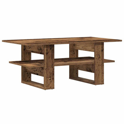 Mesa De Centro Madera Ingeniería Madera Envejecida 102x55x42 Cm_4
