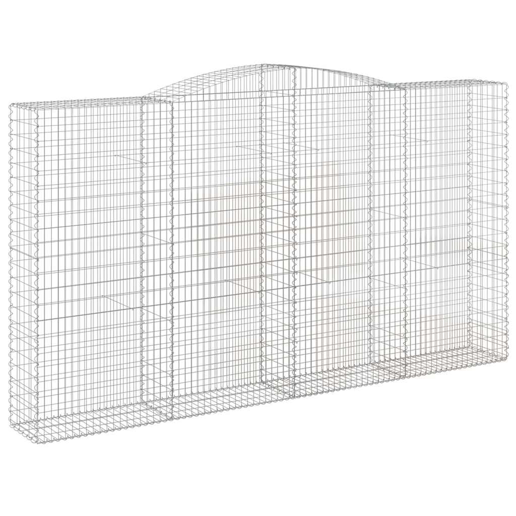 Cestas De Gaviones 5 Uds Forma De Arco Hierro 400x50x220/240 Cm_2