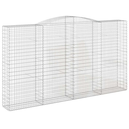 Cestas De Gaviones 5 Uds Forma De Arco Hierro 400x50x220/240 Cm_2
