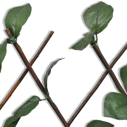 Valla Enrejada De Sauce 5 Piezas Hojas Artificiales 180x90 Cm / Vetonek_2