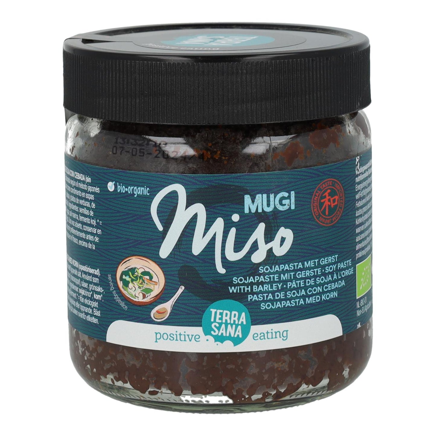 Mugi miso biológico não pasteurizado. Terrasana, 350 g