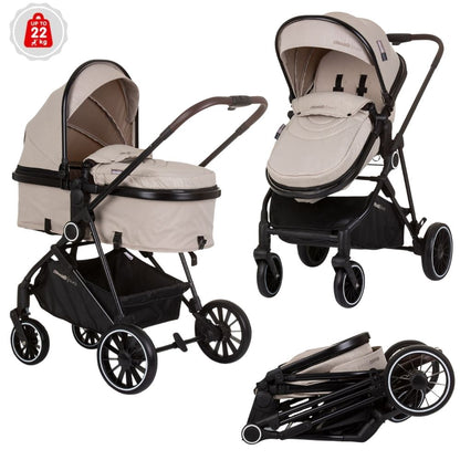 Carrito De Bebé Duo Convertible Aura Hasta 22 Kg Macadamia_0