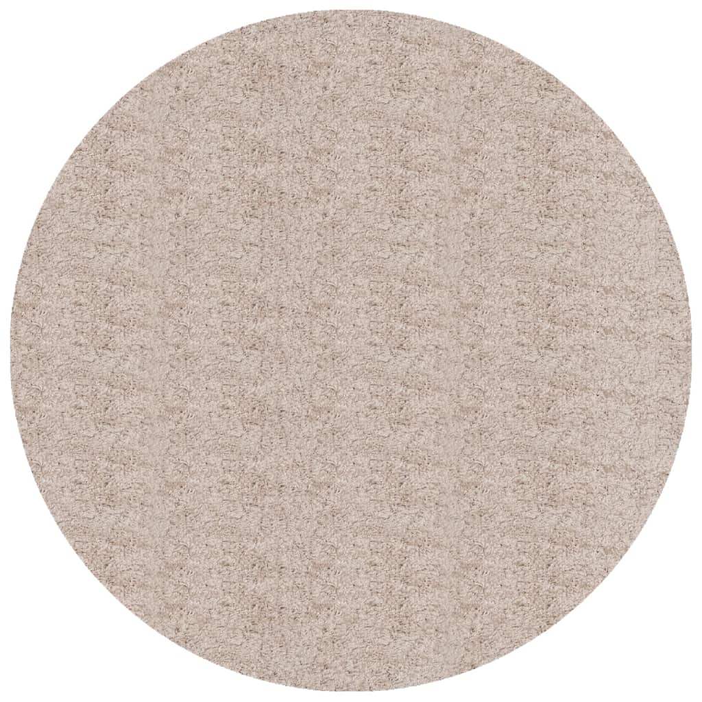 Alfombra Peluda De Pelo Largo Moderna Pamplona Beige Ø 160 Cm / Vetonek_1
