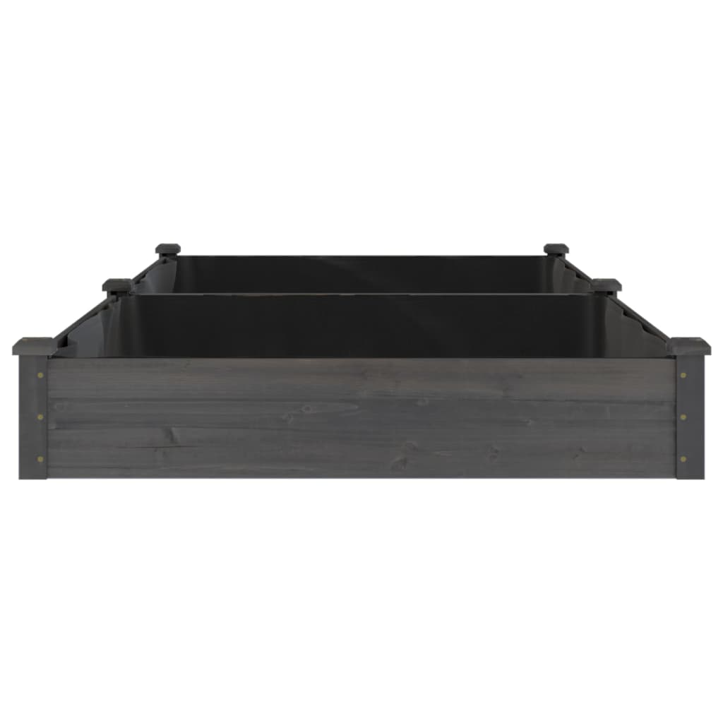 Jardinera Arriate Con Forro Madera Abeto Gris 240x120x25 Cm_4