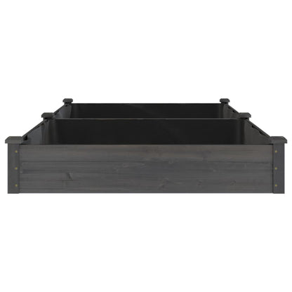 Jardinera Arriate Con Forro Madera Abeto Gris 240x120x25 Cm_4