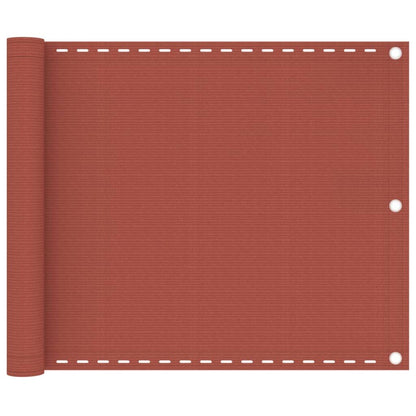 Vidaxl Toldo Para Balcón Hdpe Terracota 75x600 Cm_0