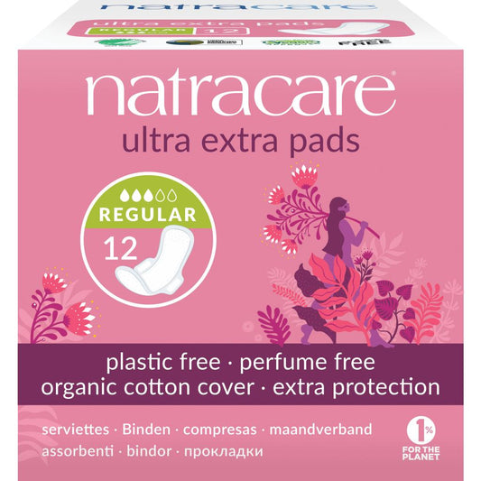 Natracare Absorventes Ultra Extra Normal com Bio Wings 12 Unidades