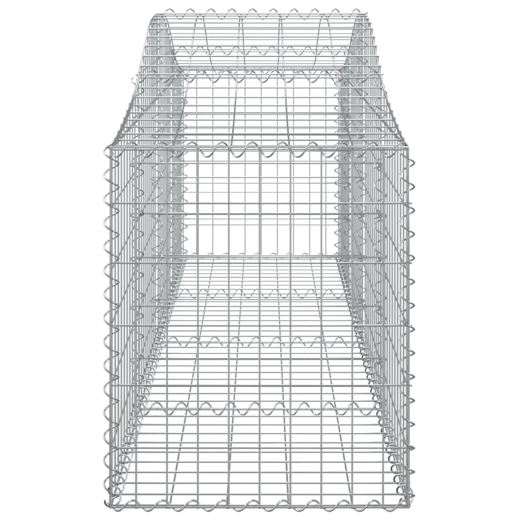 Cestas De Gaviones 10 Uds Forma De Arco Hierro 200x50x60/80 Cm_4