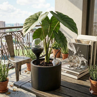 Riego Por Goteo Para Plantas Iriso Con Depósito – Negro_1