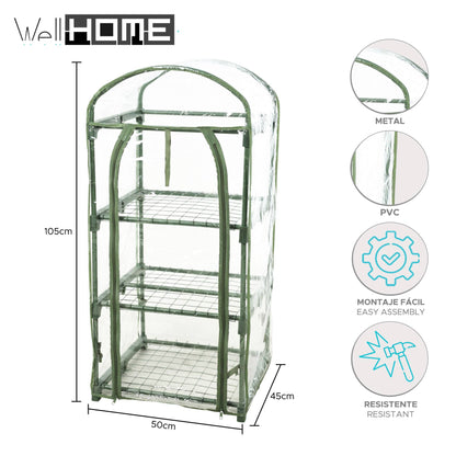 Well Home - Invernadero 3 Niveles Con Marco De Metal H.105cm._1