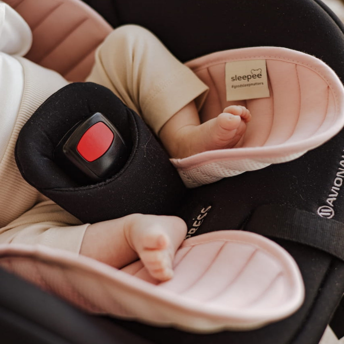 Colchoneta Unviersal Transpirable Para Silla De Coche Rose_2