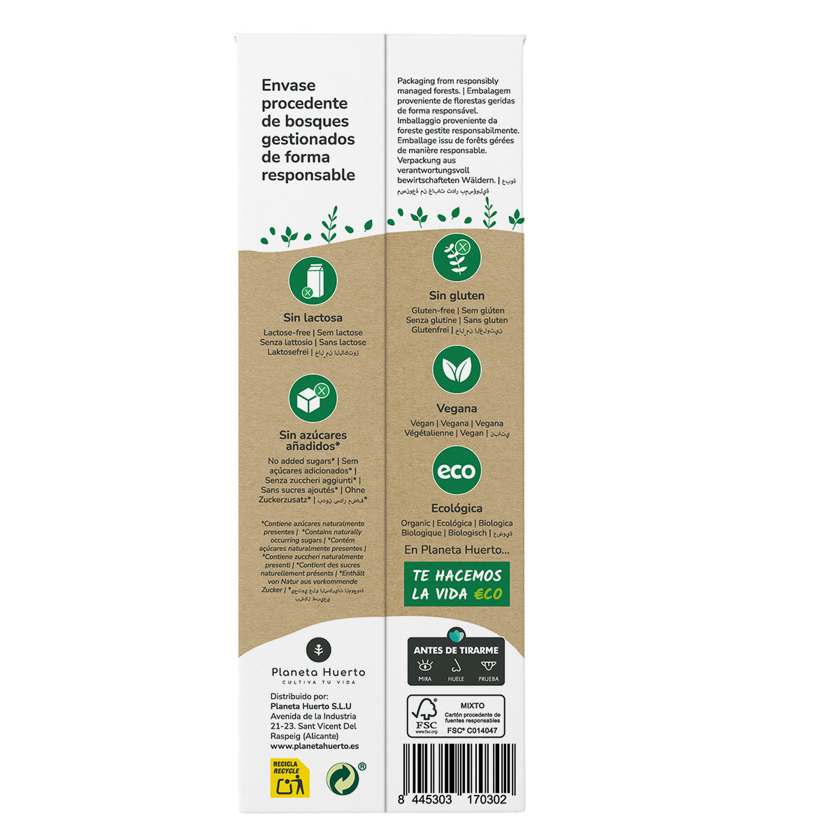 Pack de 12 Bebidas de Coco Eco Planeta Huerto 1L