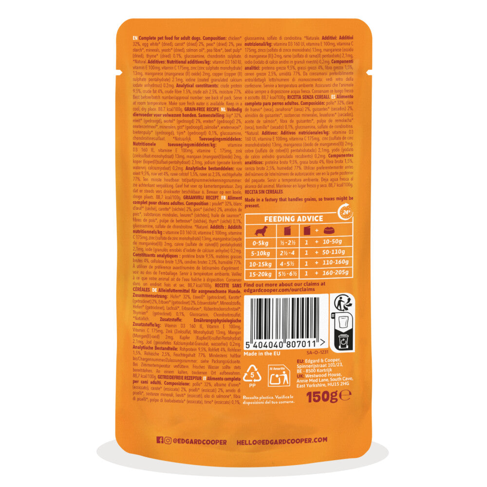 Guiso de pollo para perro Edgard & Cooper 150 g