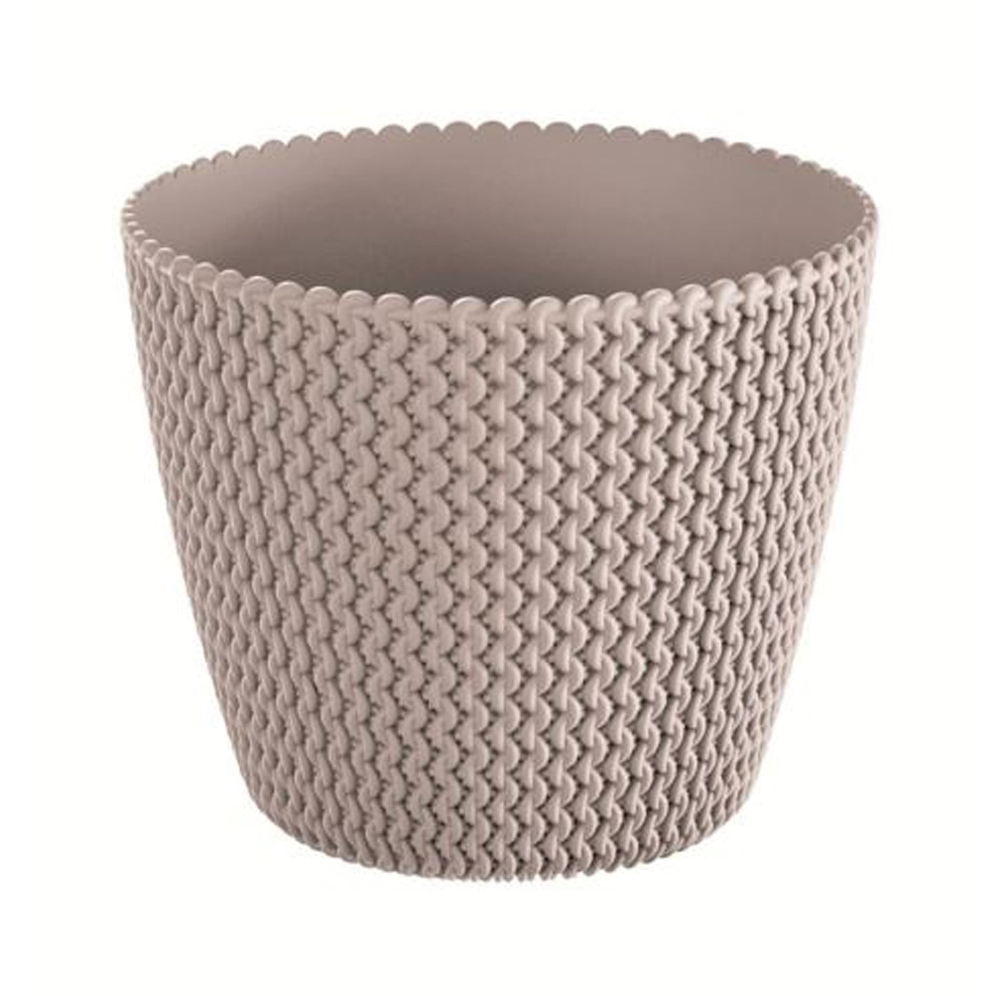 Maceta Redonda 5l Prosperplast Splofy De Plastico En Color Mocca, Ø21,8 X 18,4 Cm